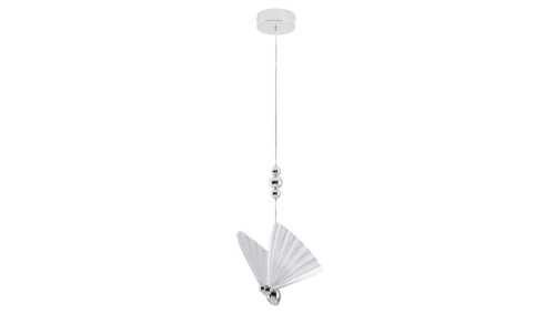 Lampa wisząca Mariposa chromowany motyl z delikatnym światłem LED CTT LP-1715/1P CH Light Prestige