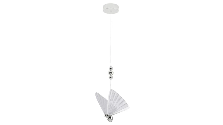 Lampa wisząca Mariposa chromowany motyl z delikatnym światłem LED CTT LP-1715/1P CH Light Prestige
