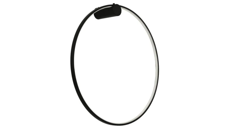 Kinkiet ścienny Mirror czarny okrągły ring LED 47W IP44 do sypialni LP-999/1W L BK CCT Light Prestige