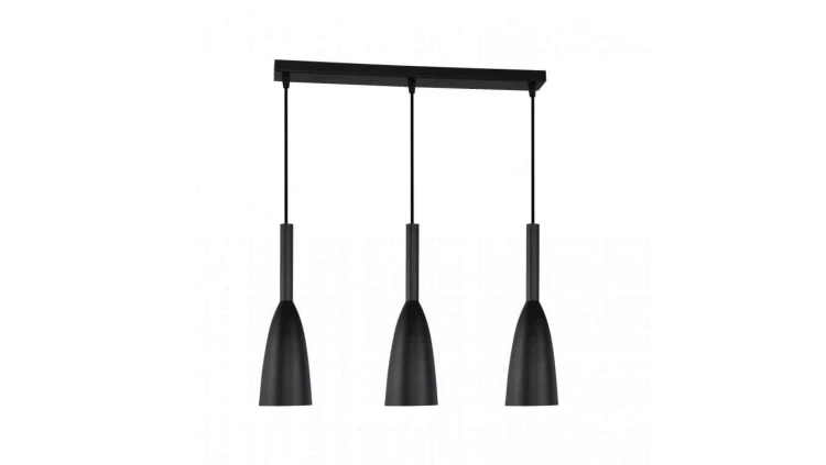 Lampa wisząca SOLIN zwisy na czarnej listwie 3xE27 do salonu LP-181/3L BK Light Prestige