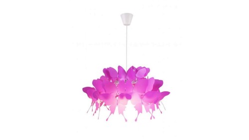 Lampa wisząca ciemny róż FARFALLA do pokoju dziecka gwint E27 LP-3439/1P dark pink Light Prestige