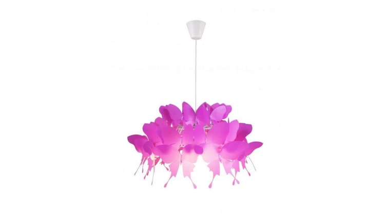 Lampa wisząca ciemny róż FARFALLA do pokoju dziecka gwint E27 LP-3439/1P dark pink Light Prestige