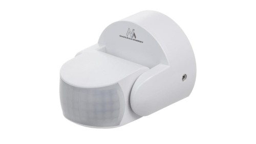 Czujnik ruchu PIR Maclean, na podczerwień, IP65, biały, zasięg 12m, max. obiążenie 800/1200W, MCE468 W