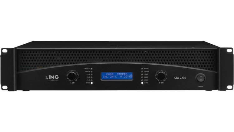 Profesjonalny wzmacniacz stereo z wbudowaną zwrotnicą i limiterem 2200WRMS STA-2200