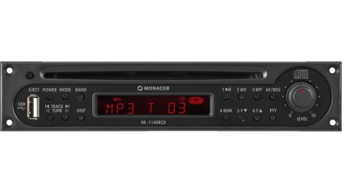 Moduł tunera RDS/odtwarzacza CD z interfejsem USB do wzmacniaczy miksujących PA z kieszenią na moduły PA-1140RCD