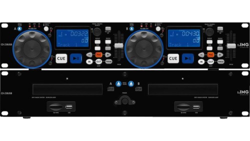 Podwójny odtwarzacz CD/MP3 dla DJ, z interfejsem USB 2.0 oraz czytnikiem kart SD/MMC CD-230USB
