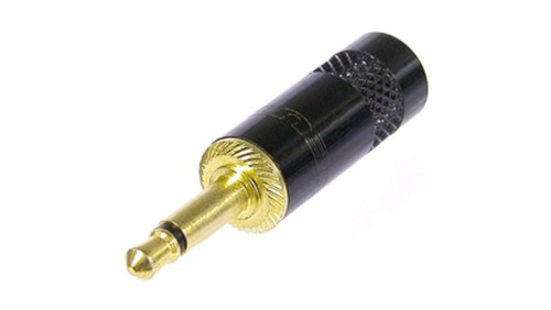 REAN Wtyk Audio AUX mini Jack 3,5mm Mono na kabel do 4,5mm pozłacany czarny NYS226BG