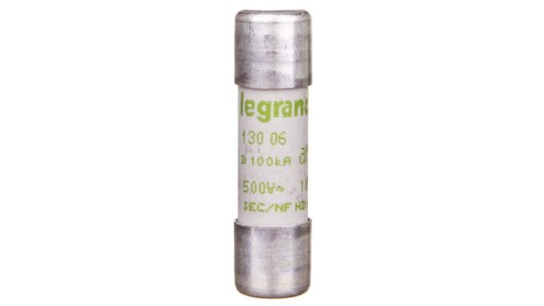 Wkładka bezpiecznikowa cylindryczna 10x38mm 6A aM 500V HPC 013006