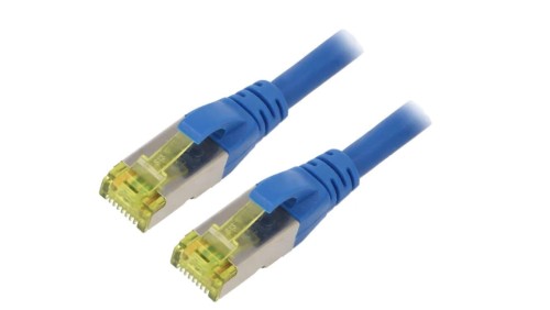 DK-1644-A-050/B Patch cord S/FTP 6a linka Cu LSZH niebieski 5m 26AWG
