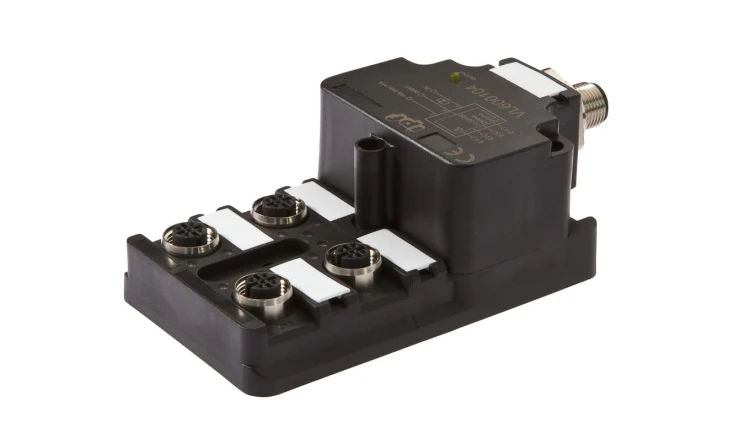 Moduł logiczny 42x122x60mm AND 4-krotny 10-30V złącze M12 żeńskie 4-pinowe złącze M12 męskie 4-pinowe IP67 VL600104