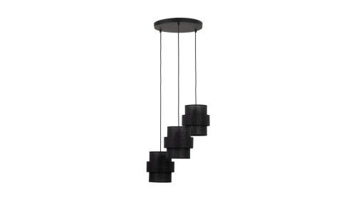 Lampa wisząca czarna na okrągłej rozecie CALISTO BLACK 3xE27 KOŁO 5981 TK Lighting