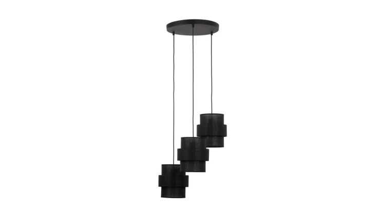 Lampa wisząca czarna na okrągłej rozecie CALISTO BLACK 3xE27 KOŁO 5981 TK Lighting