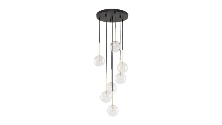 Lampa wisząca z kulistymi kloszami i złotymi elementami NILOS 7xG9 5362 TK Lighting
