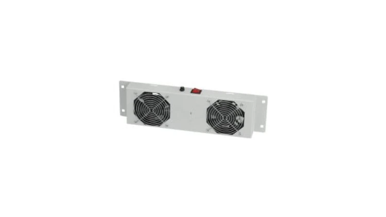 MIRSAN Wentylator z termostatem analogowym ( 2x wentylator ) czarny ( seria GTN/GTV/GTS )