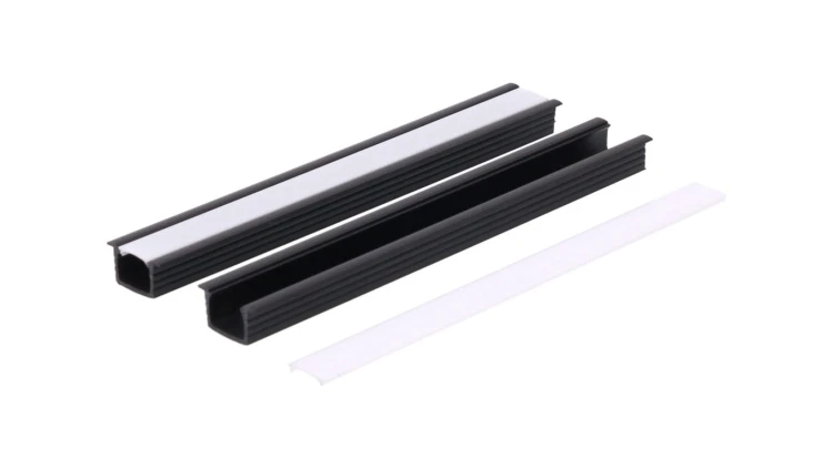 Profil led PCV Fuga 16x11 3m czarny ML