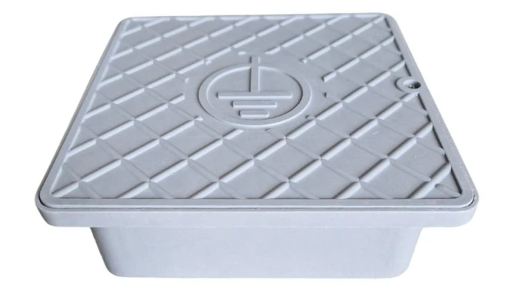 Puszka odgromowa uziomowa na złącze 170x170x55 RAL7035