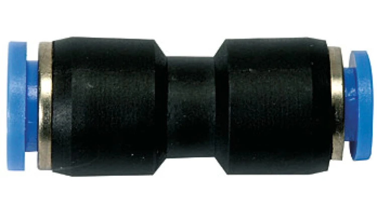 Złączka pneumatyczna redukcyjna wtykowa prosta przelotowa do węża fi 14-12 mm, tworzywo sztuczne