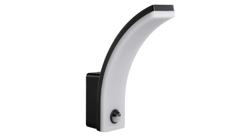 Lampa LED z czujnikiem ruchu Maclean, czujnik ruchu PIR, kolor czarny, 20W, IP65, 2000lm, barwa neutralna biała (4000K) MCE512 B