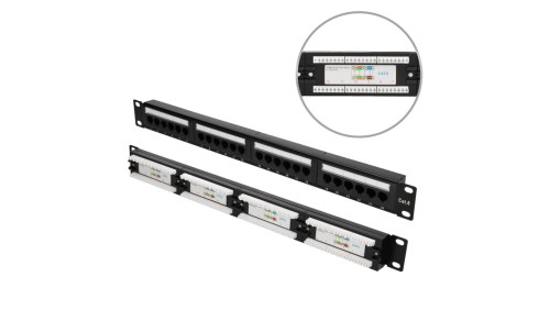 Patchpanel 24 porty Extralink CAT6 UTP V2