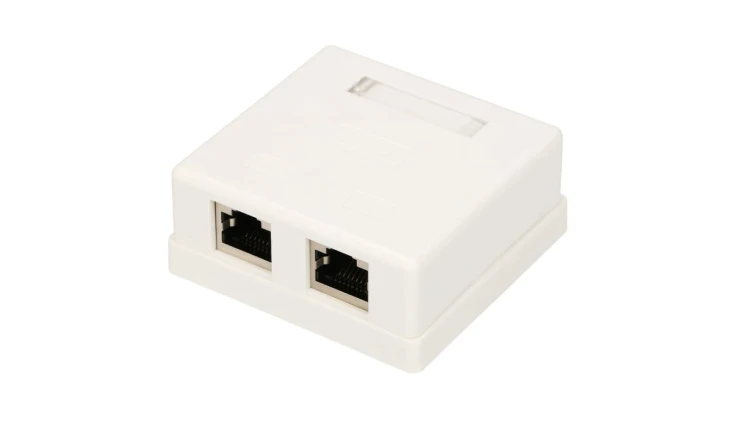 Gniazdo natynkowe 2x RJ45 KAT5E STP Extralink