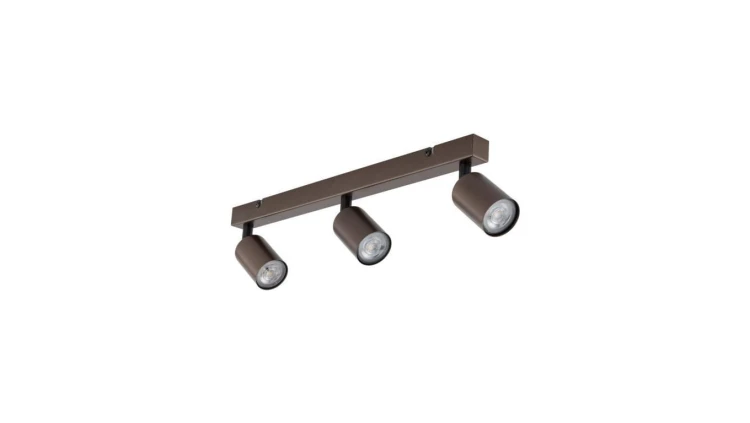 Lampa sufitowa brązowa 3x reflektorki na listwie TOP BROWN 6181 TK Lighting