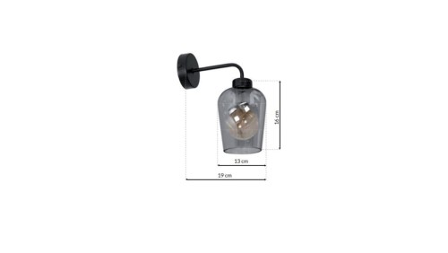 Lampka nocna SANTANA BLACK z czarnym kloszem z tkaniny na E27 16047 TK Lighting