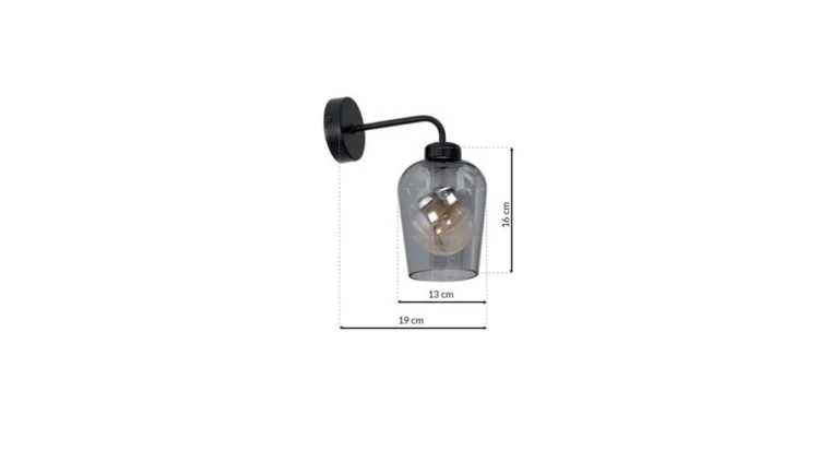 Lampka nocna SANTANA BLACK z czarnym kloszem z tkaniny na E27 16047 TK Lighting