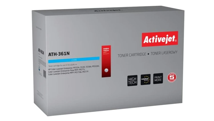 Toner Activejet ATH-361N (zamiennik HP 508A CF361A Supreme 5000 stron niebieski)