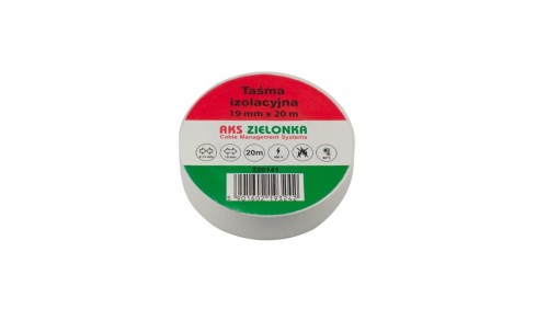 Taśma izolacyjna 19mm x 20m biała 220141 /1szt/