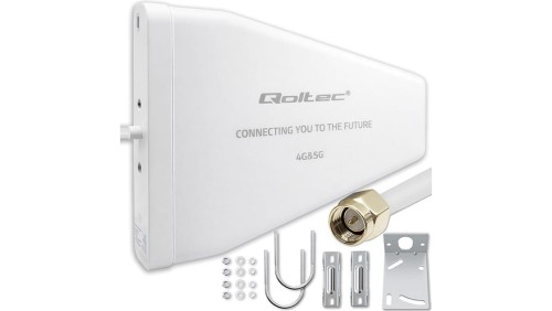 Qoltec Antena 4G 5G LTE 9dBi kierunkowa zewnętrzna N female wodoodporna 3m