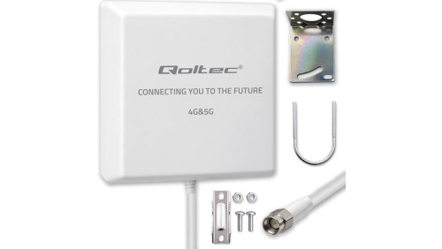 Qoltec Antena 4G 5G 9dBi kierunkowa zewnętrzna SMA wodoodporna 3m