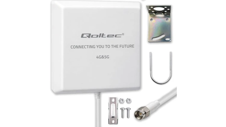 Qoltec Antena 4G 5G 9dBi kierunkowa zewnętrzna SMA wodoodporna 3m