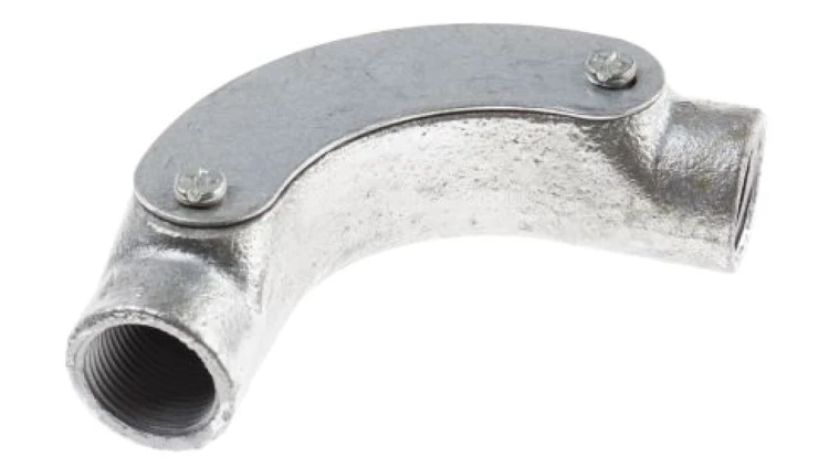 Złącze kątowe z wziernikiem inspekcyjnym, Stal 20mm RS PRO