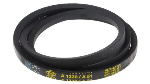 Pas napędowy, profil A, materiał: PET, guma, 13mm x 8mm x 1.3m, RS PRO