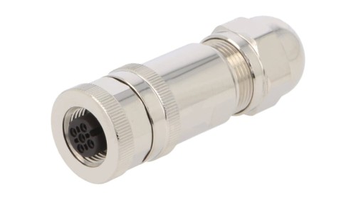 Złącze okrągłe M12 żeńskie proste ekranowane 5-PIN 60V PG9 T4110012051-000