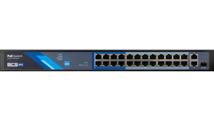Switch PoE 24-portowy 100Mbps + 1xSFP BCS-B-SP2402G-1SFP