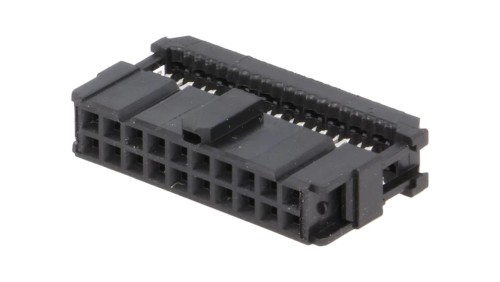 Wtyk IDC żeńskie 20-pin IDC na taśmę 1,27mm złocony czarny 1658621-4