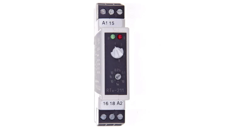 Przekaźnik czasowy 2P 5A 0,01sek-100h 220-230V AC/DC załączenie na nastawiony czas RTX-211 220/230