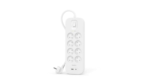Belkin 2M, 8-portowa listwa + 1xUSB-A 1xUSB-C 900J