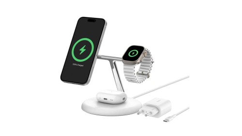 Belkin BOOST CHARGE PRO MagSafe ładowarka indukcyjna 3w1 iPhone Apple Watch i AirPods biała