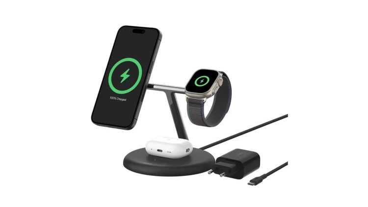 Belkin BOOST CHARGE PRO MagSafe ładowarka indukcyjna 3w1 iPhone Apple Watch i Airpods czarna