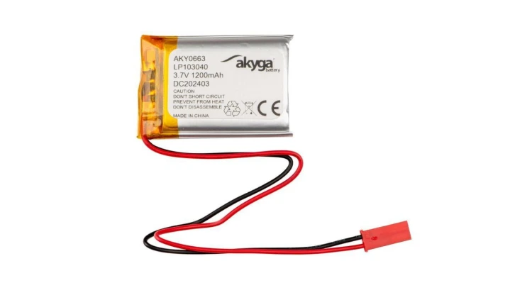 Akumulator Li-Po 3,7V 1200mAh PCM JST 2.54 2-Pin 150mm AKY0663 LP103040