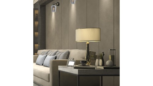 Lampka nocna SANTANA WHITE z białym abażurem z tkaniny, gwint E27 16046 TK Lighting