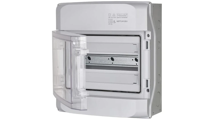 Rozdzielnica obudowa modułowa natynkowa 1x12 drzwi transparentne 340x310x150mm IP65 NEPTUN 7270009 F-TRONIC