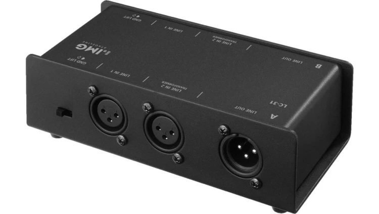 2-wejściowy sumator sygnału liniowego, stereo (4 wejścia/2 wyjścia) do podłączania np. 2 mikserów do jednego wzmacniacza LC-31