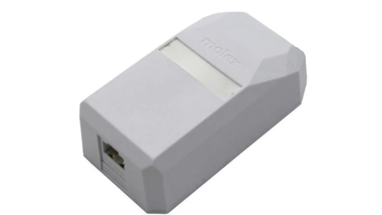 Puszka n/t dla modułu Keystone 1-portowa Snap-On biała Molex