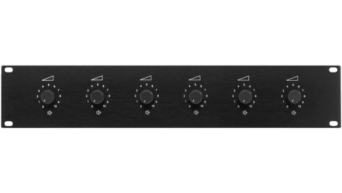 6-strefowy regulator głośności do montażu w racku 482mm (19) 6x100W RACK ATT-19100