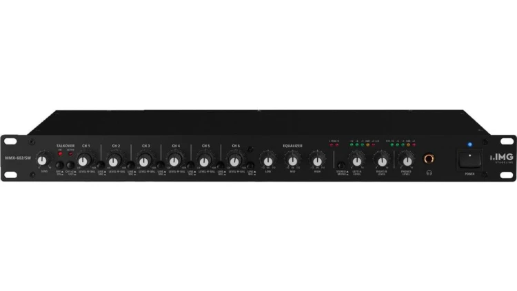 6-kanałowy mikser audio mikrofonowo/liniowy MMX-602/SW