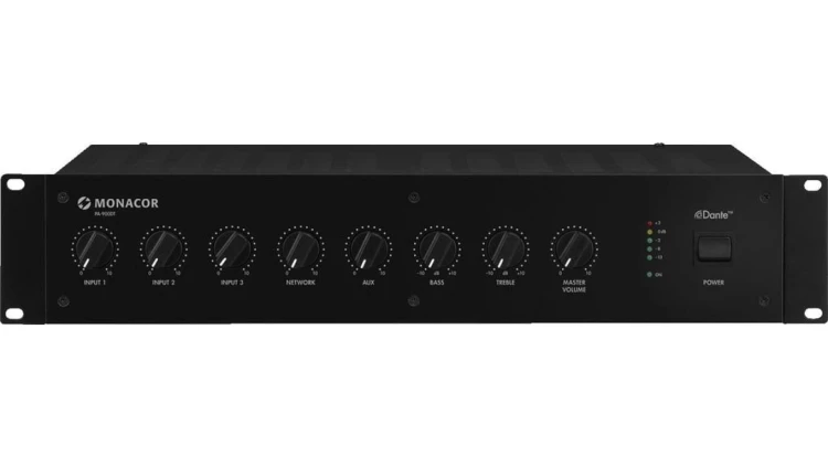 Wzmacniacz miksujący PA mono z modułem Dante 120WRMS PA-900DT Dante