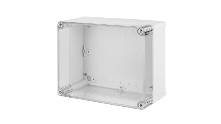 INDUSTRIAL Puszka hermetyczna n/t 170x135x85mm IP65 szara, pokrywa transparentna 2711-01
